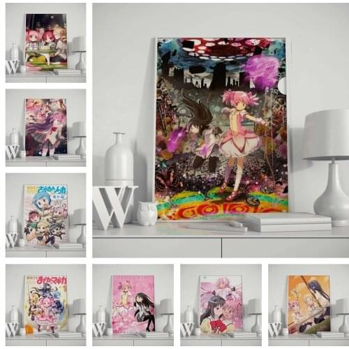 Prints Poster Wall Art Modular Canvas Puella Magi Madoka Magica Pictures Painting Home No Frame Background Living Room Decor