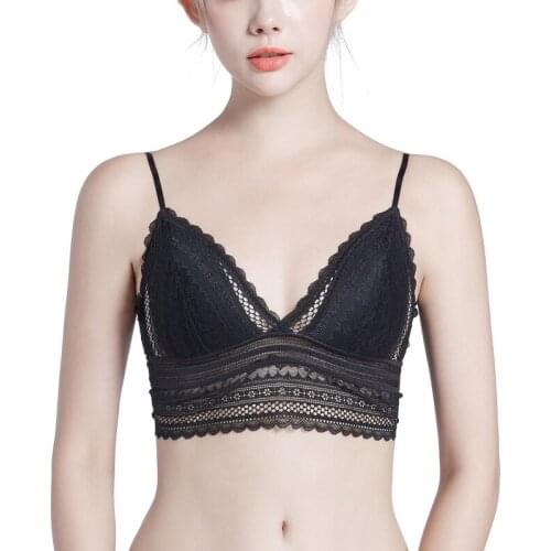 Sexy Backless Strapless Bralette Push Up Plus Size Bras for Women Thin Lace Mesh Lingerie Brassiere Low Back Underwear