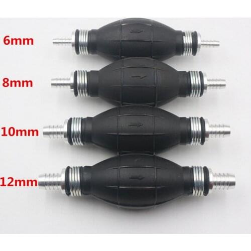 6mm/8mm/10mm/12mm Fuel Pump Line Rubber Aluminum Hand Primer Bulb diesel oil transfer petrol for Car Boat Marine Outboard