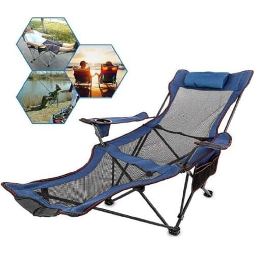Outdoor Recliner Portable Backrest Leisure Chair Fishing Nap Lunch Break Camping Folding Beach Siesta Picnic Chair