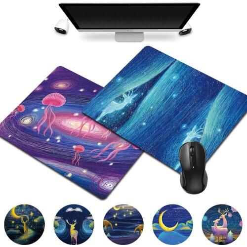 Waterproof Home Office Computer Mousepad Small 25x21cm High Quality Mouse Mat Oil Painting Pattern Series Mousepad