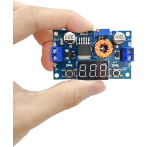 XL4015 5A High power 75W DC-DC adjustable step-down module+LED Voltmeter Power supply module