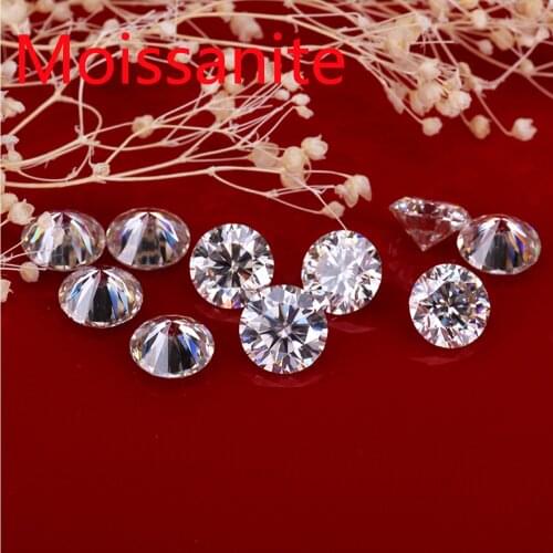 0.8mm~6.5mm White D Color Round shape 1.0CT moissanite Loose Stone VVS1 Excellent Cut Grade Test Positive Lab Stone