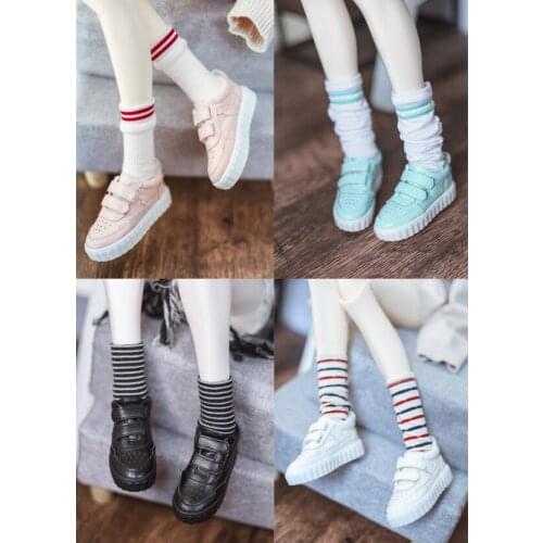 G10-223 1/4 1/3 Uncle SSDF POPO68 SD 10 BJD MSD doll baby shoes black blue white Platform sneakers 1 pair