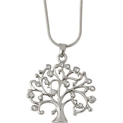 1 Pcs Personality Car Ornaments Stainless Steel Tree of Life Necklace for Women Gold Layered Chain Necklace Christmas Gifts