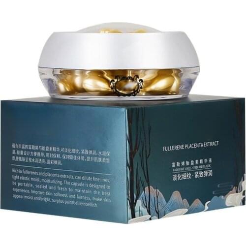 30 Capsules/Bottle Fullerene Placenta Extract Face Serum Anti-Aging Hydrating Whitening Repair Essence Moisturizing Skin Care