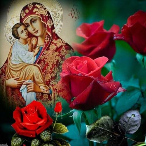 Diy Diamond Painting Virgin and Child Diamond Embroidery square round drilling 5d Diamond Mosaic kits Anastasia and rose YG1958