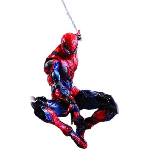 Diseny Marvel Legand Avengers Anime Action Figure Spiderman 28cm PVC Superhero Model Desktop Collection Toys For Children Gift