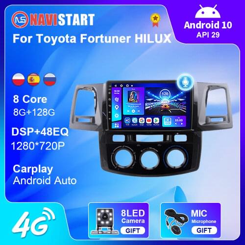 Autoradio for Toyota Fortuner HILUX 2005 2006 2007 2din Car Radio Android Multimedia Video Player Navigation GPS Audio for Cars