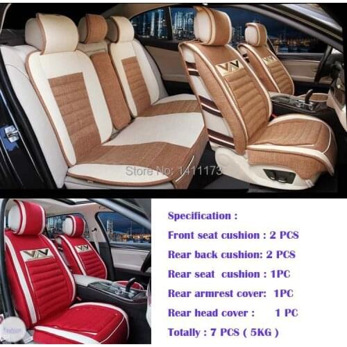 Free shipping Quality 7PCS/set COTTON&LINEN universal car seat cover sets Auto inner decoration seat cushion seat supports