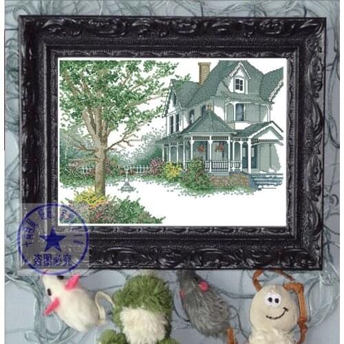 Free delivery Top Quality lovely beautiful counted cross stitch kit sweet house home villa