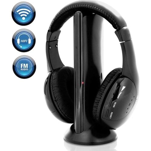 5 In 1 Wireless Headset Headphone Universal Noise Cancelling Voice Chat For PC FM Radio High Fidelity Home Dropshipping