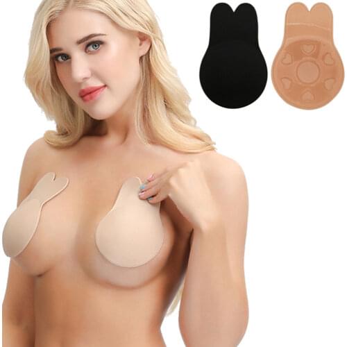 Silicone Sticky Invisible Backless Breathable Bra Strapless Push Up Bralette Firm Closure Adhesive Bars Nipple Cover Underwear