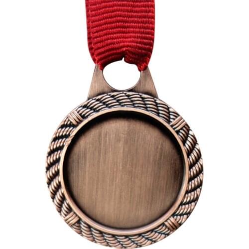 Zinc Alloy Blank Metal Medal with Custom Sticker Engraving Logo cheap custom made you own LOGO