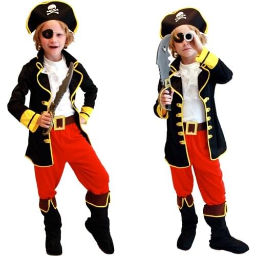 Halloween Birthday Kids Boys Pirate Costume Cosplay Sets Children Party Christmas For Children Fancy Dress Up