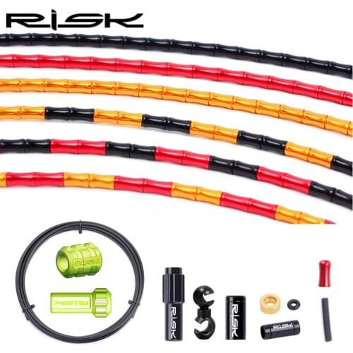 RISK Bicycle Brake Cable Set Derailleur Shift Housing Aluminum Alloy Links MTB Road Bike Brake Housing Shifting Wires Line
