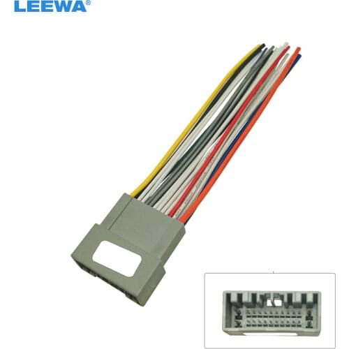 LEEWA 10pcs Car Stereo CD/DVD Player Wiring Harness Adapter For Honda CRV Greiz Gienia Envix Radio Installation Cable #CA6130
