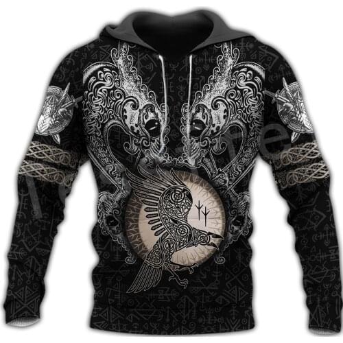 Tessffel Viking Tattoo Viking Warriors Legend New Fashion Trucksuit 3DPrint Funny Unisex Zipper/Sweatshirts/Hoodies/Jacket C-16