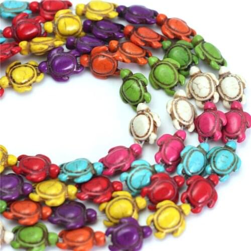 Oameusa Tortoise Turquoises Stone Spacer Beads For Jewelry Making DIY Bracelet Necklace Earings Accessories