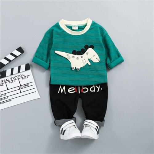Children Clothing 2018 Autumn Winter Boys Clothes 2pcs Outfit Kids Clothes Boys Dinosaur Sport Suit For Boys Clothing Sets