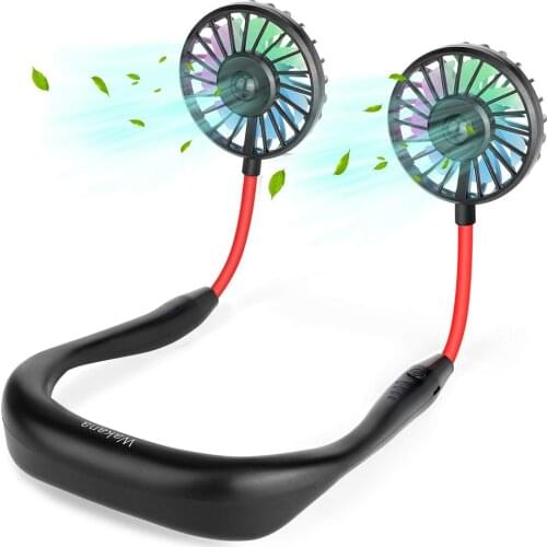 Halter Dual Fan Neck Band Hanging Air Cooler Sports Travel Summer Outdoor for Households Fan Cooling Accessories
