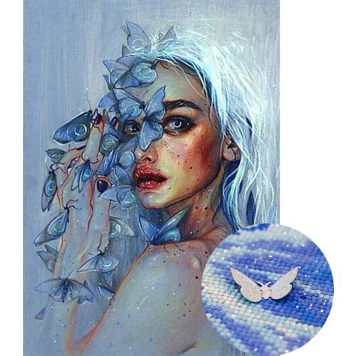 Full Square/Round Diamond 5D DIY Diamond Painting Girl Inlaid Rhinestone Mosaic Cross Stitch Home Landscape Decoration Gift