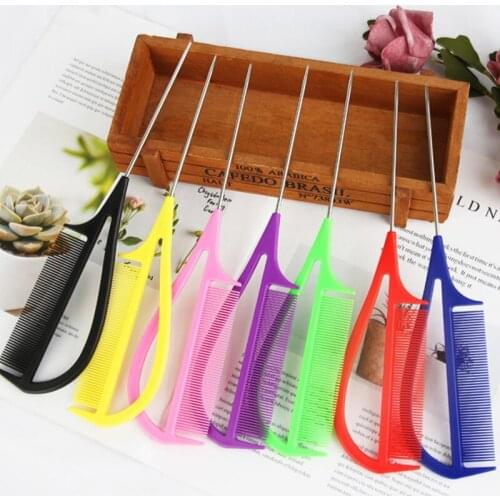 Professional Stylist Comb Carbon Fiber Pointed Tail Hairbrush Anti-Static Hair Comb 1 Piece