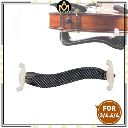 Violin Shoulder Rest Light Carbon Fiber Veneer Shoulder Rest Adjustable 3/4 4/4 Violin/ Fiddle Shoulder Rest