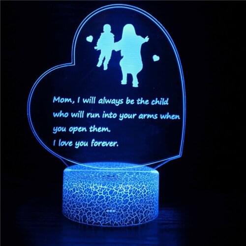 3d Led Lamp Night Lights for Bedroom Gift for Thanksgiving Mothers day Birthday Home&Room Decoration Bedside Desk Table Lamp
