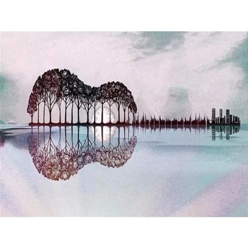 Nature Printed Water-Soluble Canvas 11CT Cross-Stitch Kit Embroidery DMC Threads Hobby Handmade Knitting Needlework Jewelry