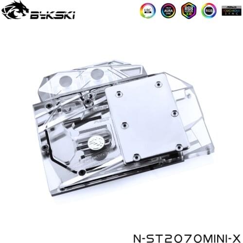 Bykski GPU Water Block Used for ZOTAC GeForce RTX 2070-8GD6 MINI OC, Water Cooling GPU Block ,RGB/RBW Light N-ST2070MINI-X