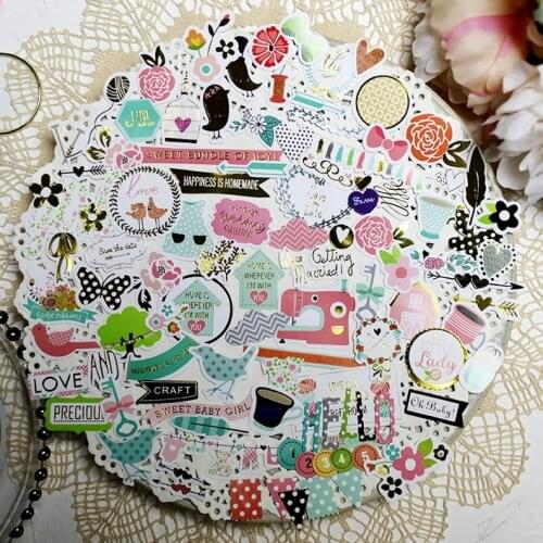 YPP CRAFT 104pcs HAPPINESS IS HOMEMADE Paper Stickers for DIY Scrapbooking/photo album Decoration Card Making Crafts