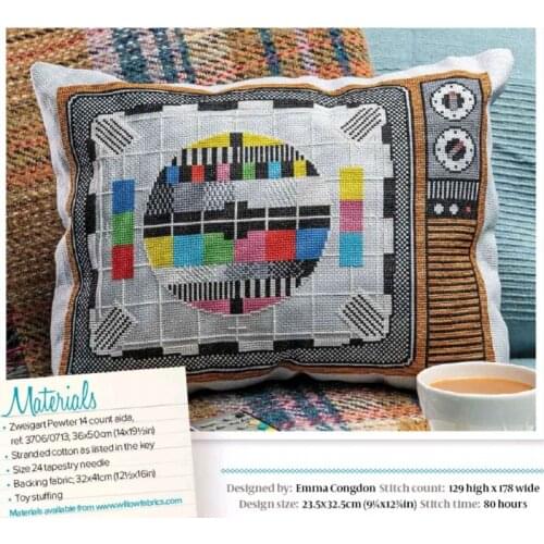 349-Baochen TV TV 42-33 Cross stitch Handmade 14CT Counted Canvas DIY,Cross-stitch kits,Embroidery