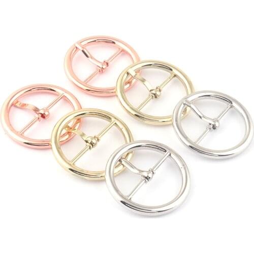 40mm Rose Gold Metal Slide Center Bar Round Adjuster Buckles Dog Collar Purse Belt Strap Pin Buckle Webbing Handbag Hardware DIY