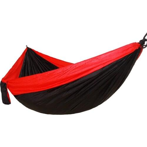 Amazon hot sale outdoor double 210T nylon hammock widens indoor swing leisure camping sky tent
