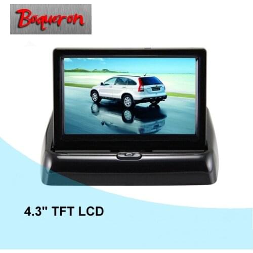 Sale New 4.3" TFT LCD Car Monitor With 2Ch Video Input For HD CCD Waterproof Car Camera reversing backup rear view camera