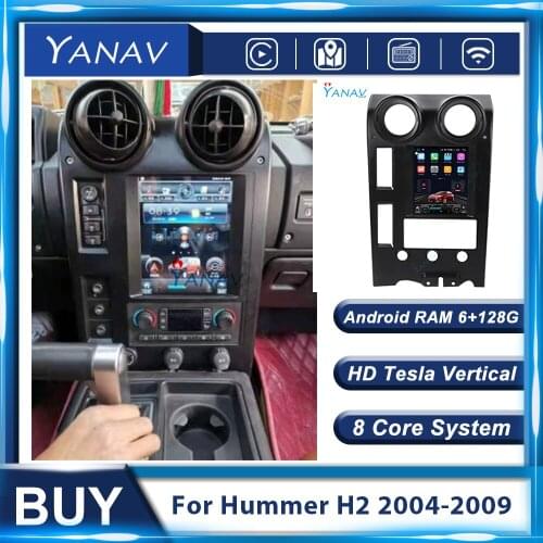 Android 10 IPS DSP Tesla Screen Car Multimedia Player For Hummer H2 2004-2009 Audio Radio stereo GPS Navigation Wifi Head Unit