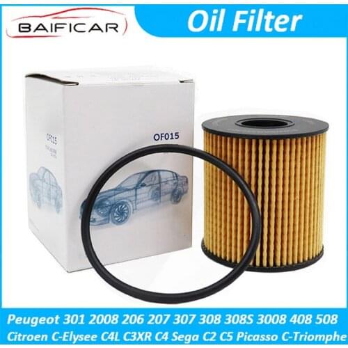 Baificar Brand New High Quality Car Engine Oil Filter Cleaner For Peugeot 301 2008 206 207 307 308 3008 408 508 Citroen C4L C5