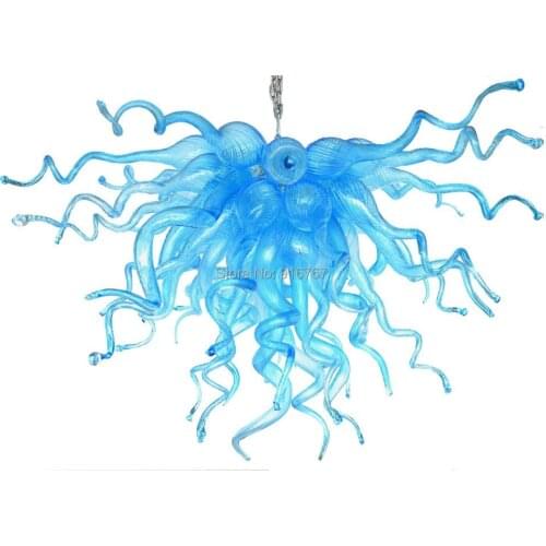 Free Shipping UL/CE LED Bulb Elegant Bedroom Lamps Light Blue Colored Glass Lamps