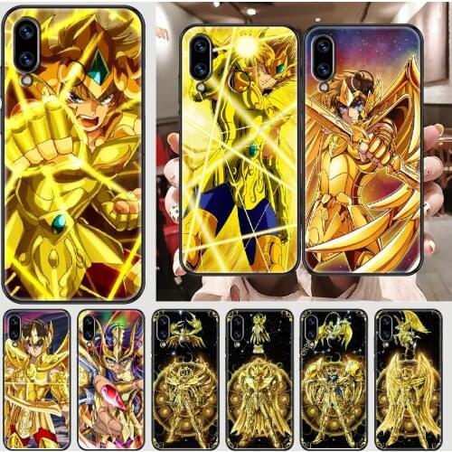 Anime Saint Seiya Phone case For Huawei Honor 6 7 8 9 10 10i 20 A C X Lite Pro Play black 3D Etui fashion waterproof silicone