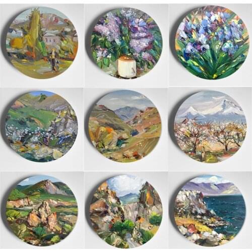 Shmavon Shmavonyan Decorative Plate High-Quality Beautiful Wall Plate Ceramic Home Living Room Hotel Decorative Art Plate