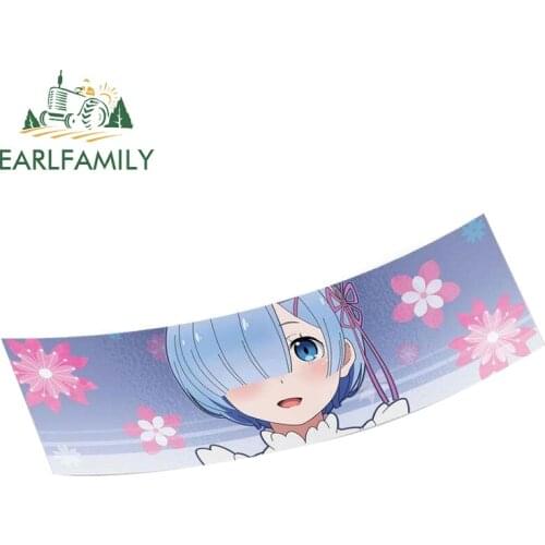 EARLFAMILY 13cm x 6.6cm For Rem Re Zero Car Stickers DIY Vinyl Decal Waterproof Laptop Motorcycle Bumper Decals Decoration