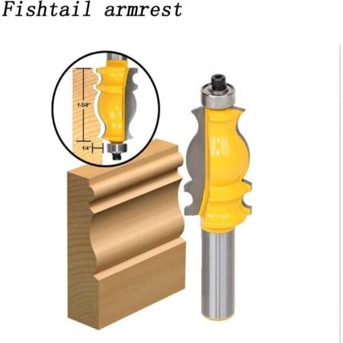 Export 1 / 2 handle fishtail armrest cutter woodworking trimming cutter woodworking milling cutter carving cutter line knife yel