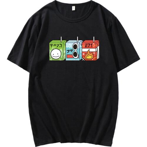 Mens T-shirt Dream Team Juice Box Printing Short Sleeve T-shirt Dream Smp Aesthetics Harajuku Summer New Cute T-shirt Men