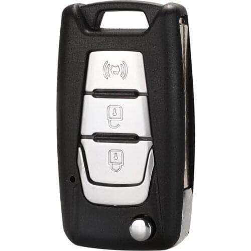 Kutery 3 Buttons Replacement Flip Folding Remote Car Key Shell Case For Ssangyong Korando New Actyon C200