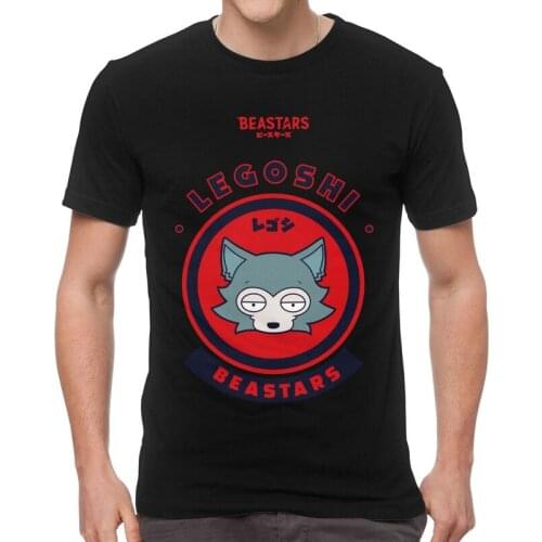 Kawaii Beastars Legoshi Team T-Shirts Men Graphic T Shirts Short Sleeve Furry Manga Anime Tshirts 100% Cotton Tees Top Clothing