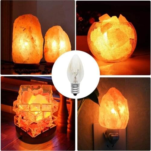 6/10pcs 110-130V 15W E12 E12 Screw Mouth Brass Lamp Bulb Dimming Incandescent Mini Salt Light Bulb for Halloween Light Decor