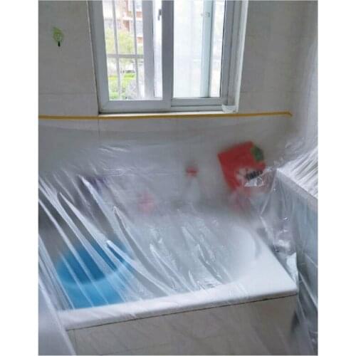 110 X 20cm Masking Tape Plastic Drop Cloth Dust Protection Masking Film Cover for Automobile Painting and Furniture Dust-proof