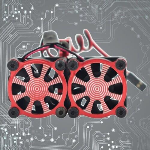 Model Car Modification Temperature Control Motor Cooling Double Fan TRX4SCX10 Y4UD