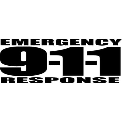 Cartoon 911 Emergency Response Creative Car Sticker Pvc Fashion Auto Window Exquisite Decal Decoration Can Be Customized Color